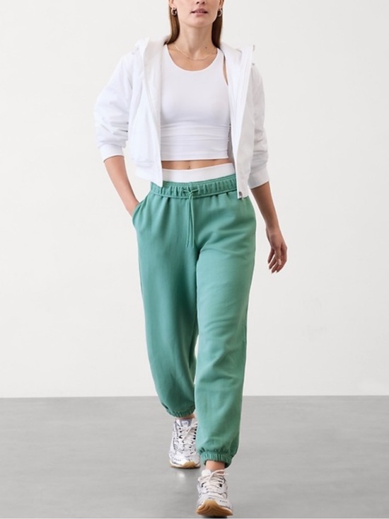Athleta Pants - ATHLETA Women's Forever Fleece High Rise Jogger Size M In Juniper Green